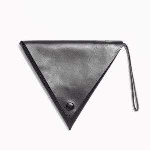 & other Stories Leather Triangle Black Clutch